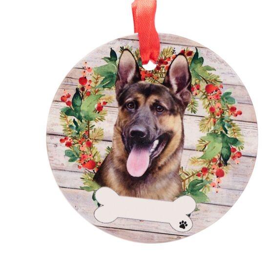 Pets Ceramic Christmas Hanging Decoration German Shepherd - Beales department store