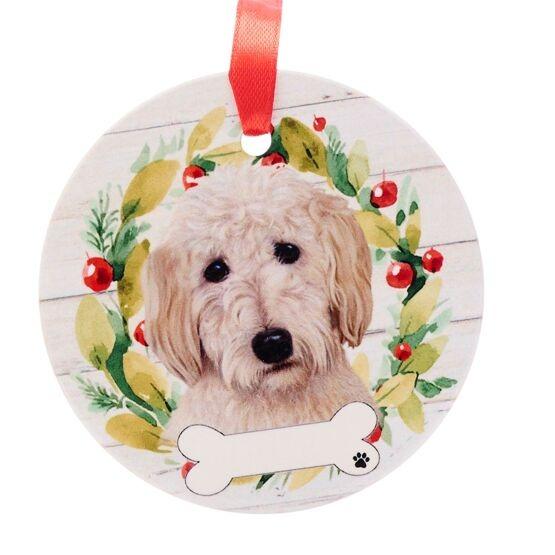 Pets Ceramic Christmas Hanging Decoration Goldendoodle - Beales department store