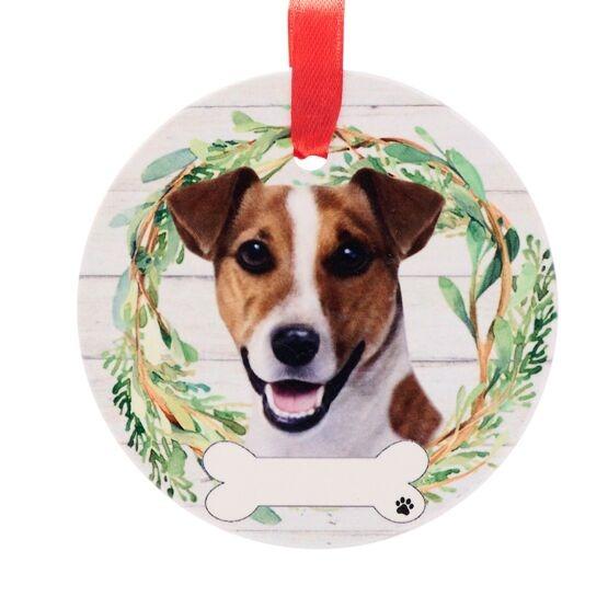 Pets Ceramic Christmas Hanging Decoration Jack Russell - Beales department store