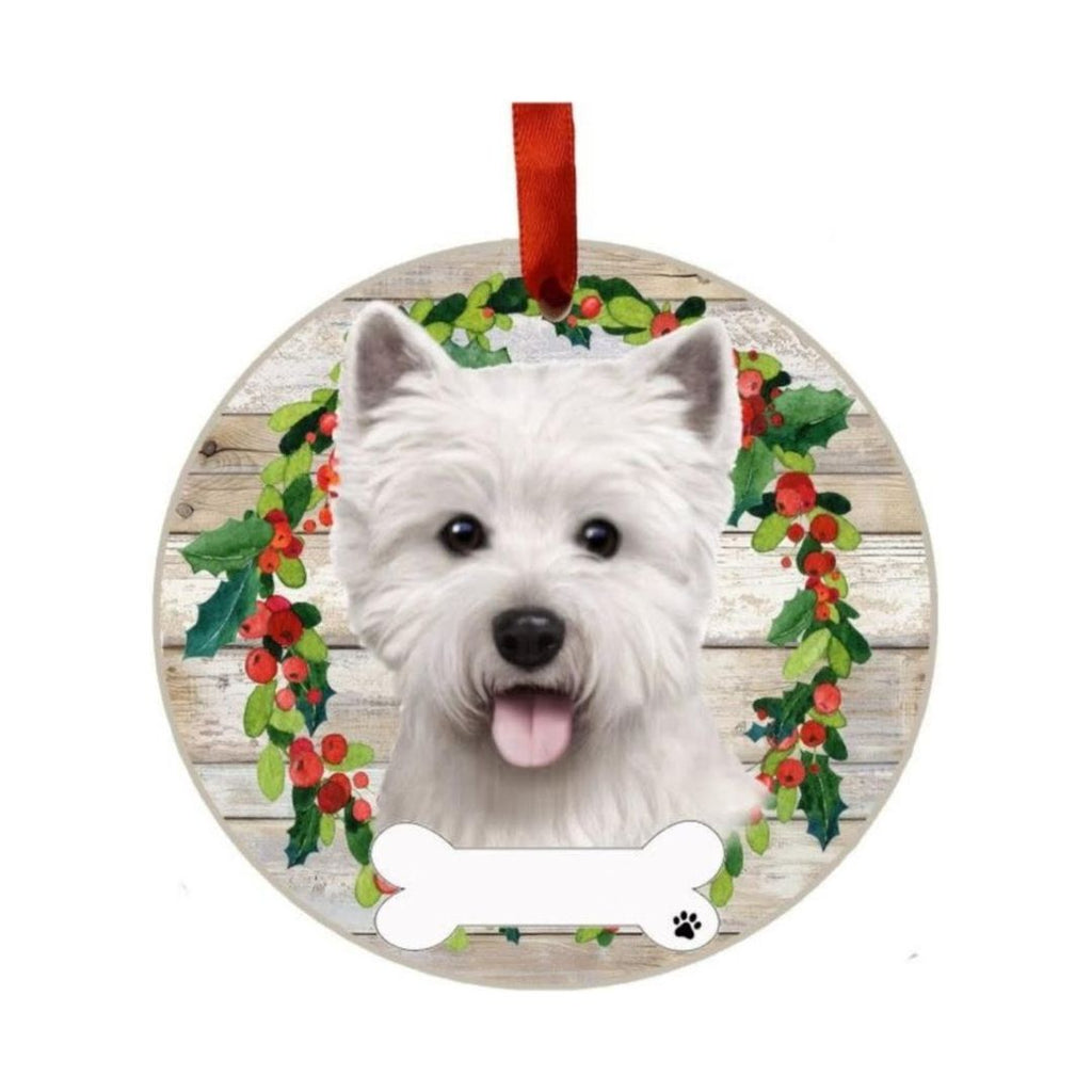 Pets Ceramic Christmas Hanging Decoration Westie - Beales department store