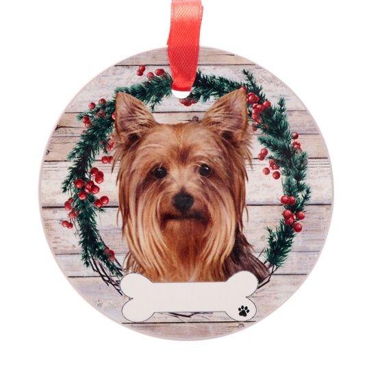 Pets Ceramic Christmas Hanging Decoration Yorkshire Terrier - Beales department store