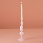 Pink Glass Bubble Dinner Candle Holder- 1 Inner Pack