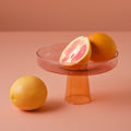 Pink and Orange Glass Cake Stand- 1 Inner Pack