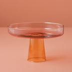 Pink and Orange Glass Cake Stand- 1 Inner Pack