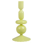 Green Glass Bubble Dinner Candle Holder- 1 Inner Pack