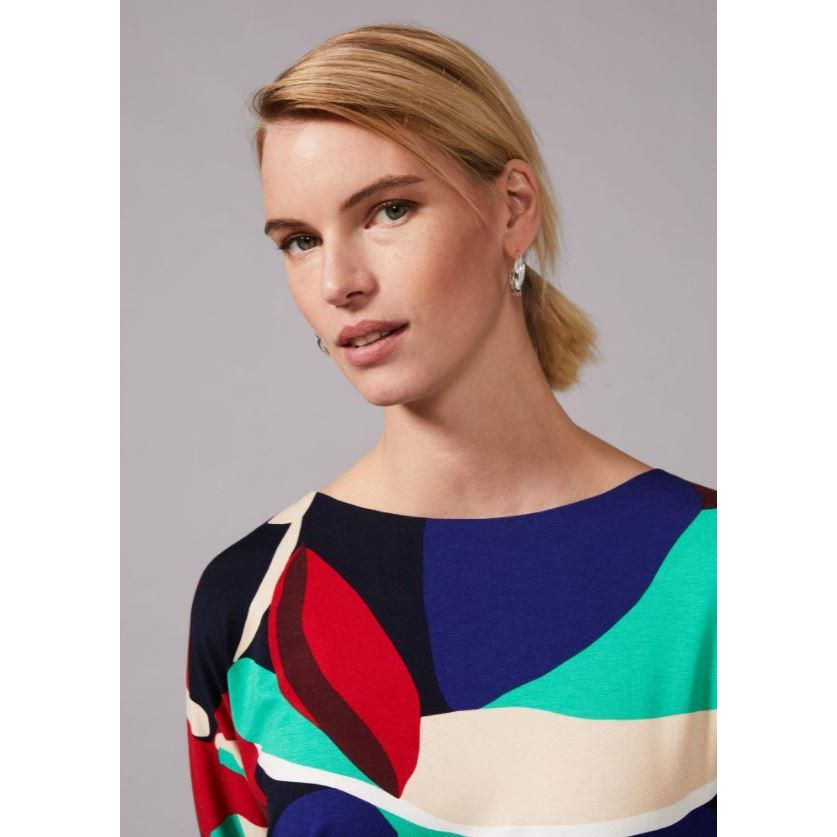 Phase Eight Adalee Leaf Print Colourblock Dress - Beales department store