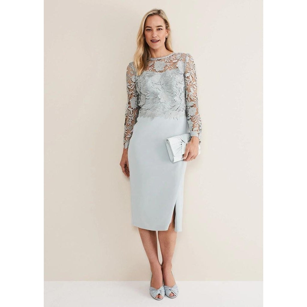 Phase Eight Adeline Double Layer Dress - Eau De Nil - Beales department store