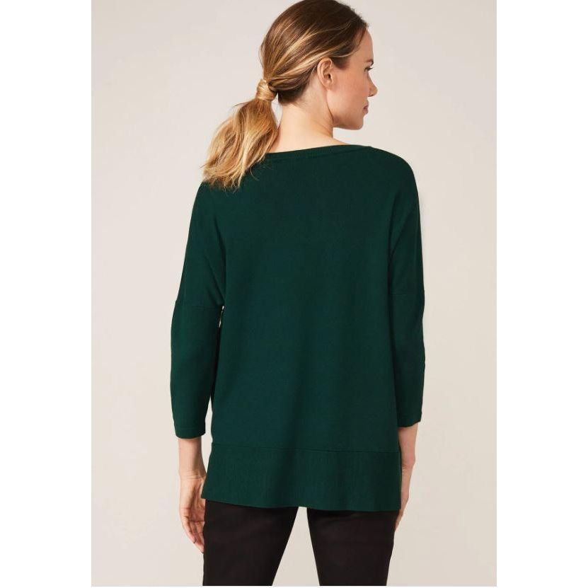 Phase Eight Agatha Asymmetric Knit Top - Green - Beales department store