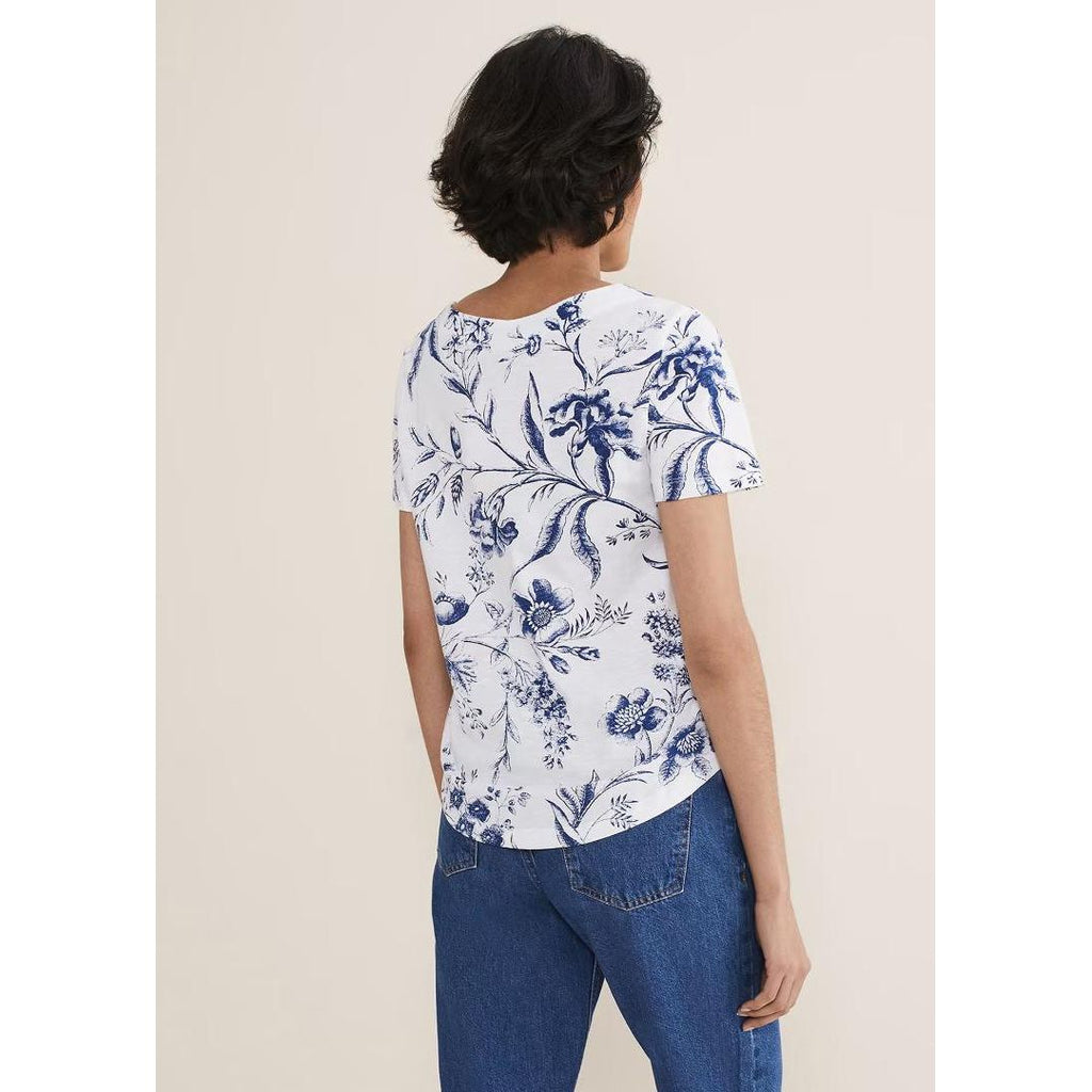 Phase Eight Alice Floral Top - Blue/White - Beales department store