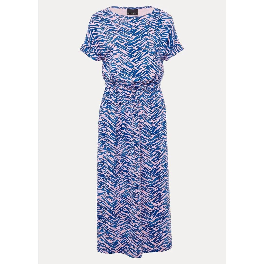 Phase Eight Alina Zebra Print Jersey Dress - Pink/Blue - Beales department store