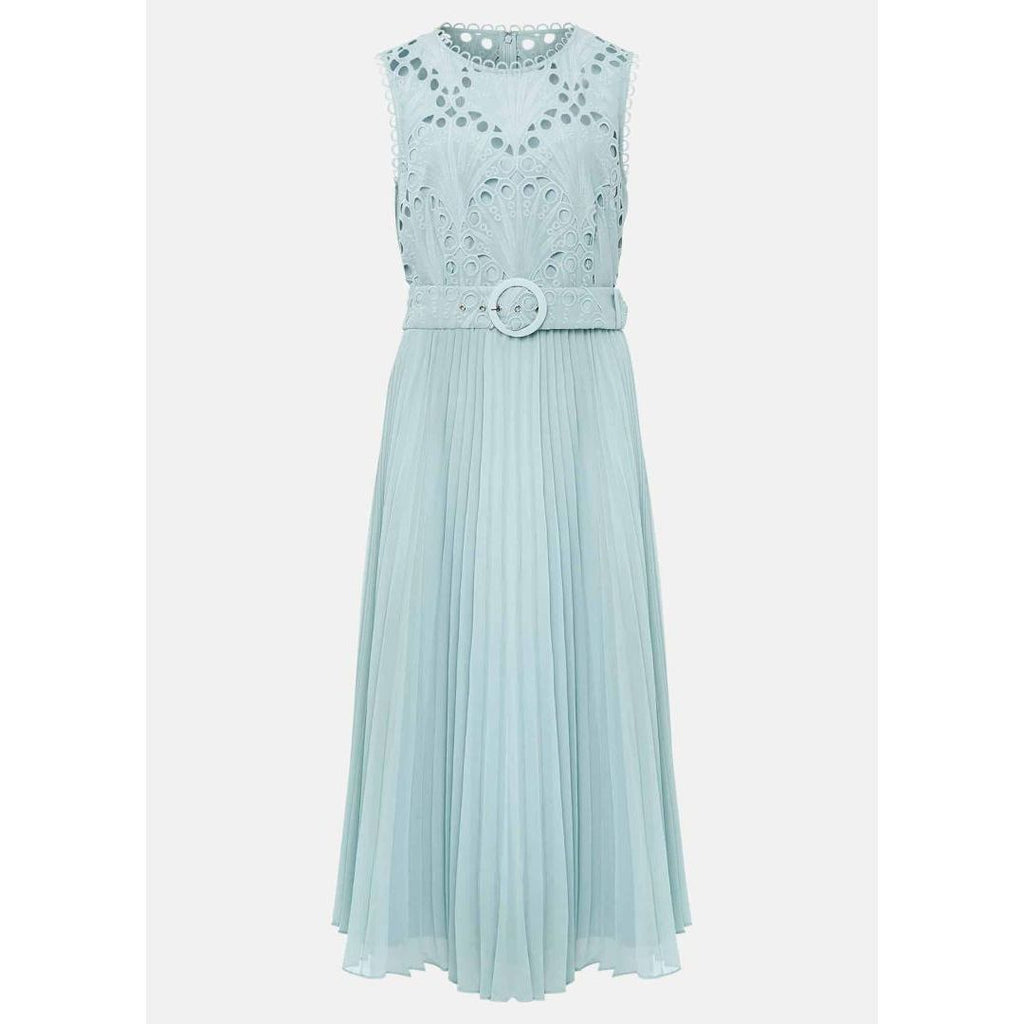 Phase Eight Amora Lace Bodice Dress - Peppermint - Beales department store