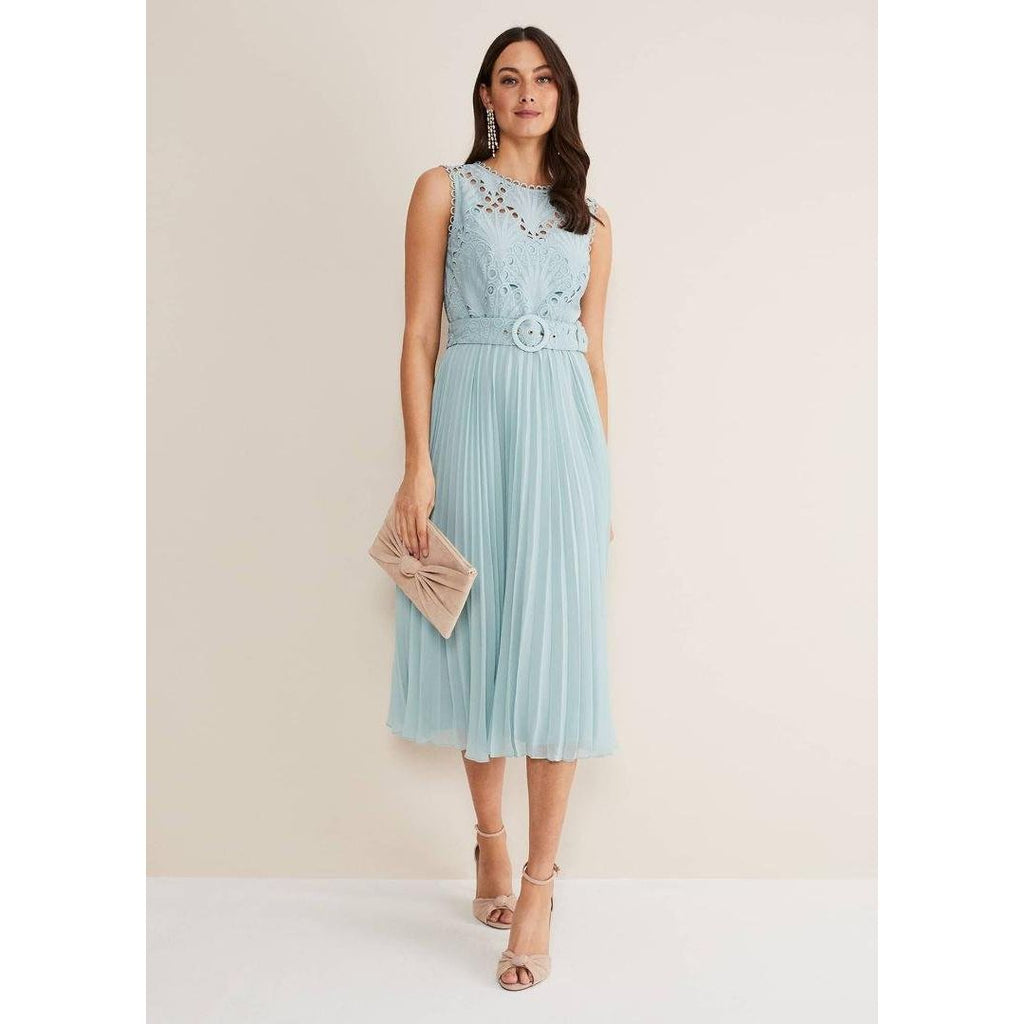 Phase Eight Amora Lace Bodice Dress - Peppermint - Beales department store