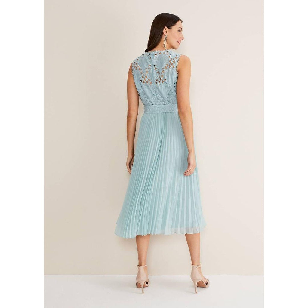 Phase Eight Amora Lace Bodice Dress - Peppermint - Beales department store