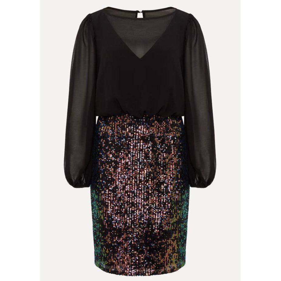 Phase Eight Angel Sequin Mini Dress - Multi - Beales department store