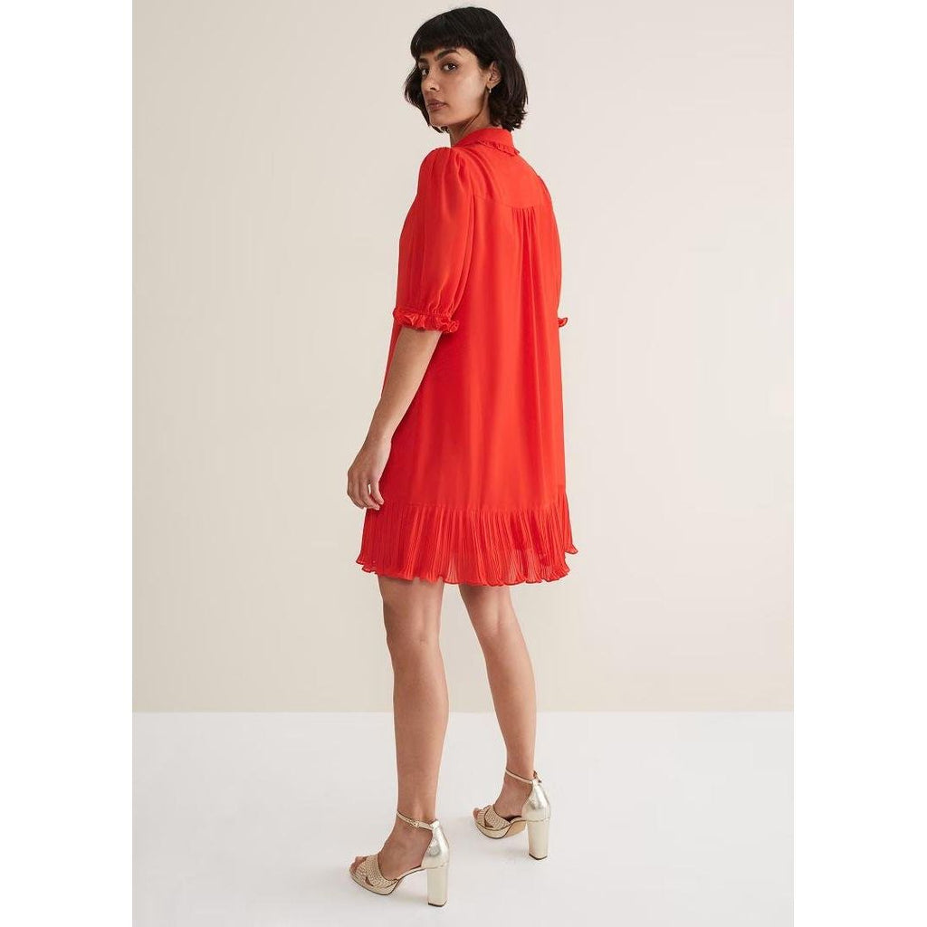 Phase Eight April Chiffon Mini Dress - Red - Beales department store