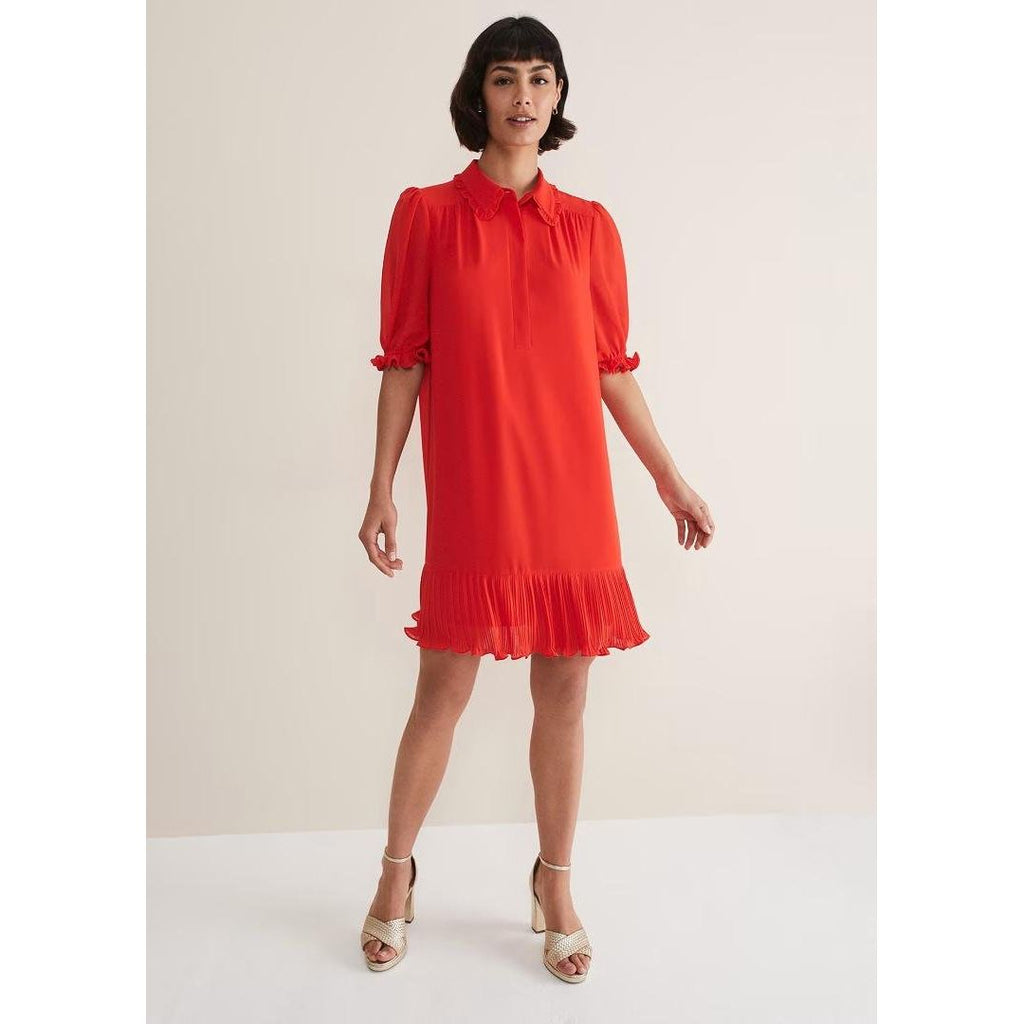 Phase Eight April Chiffon Mini Dress - Red - Beales department store