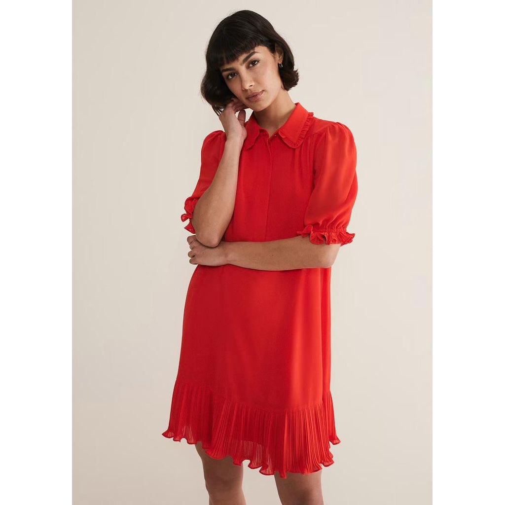Phase Eight April Chiffon Mini Dress - Red - Beales department store