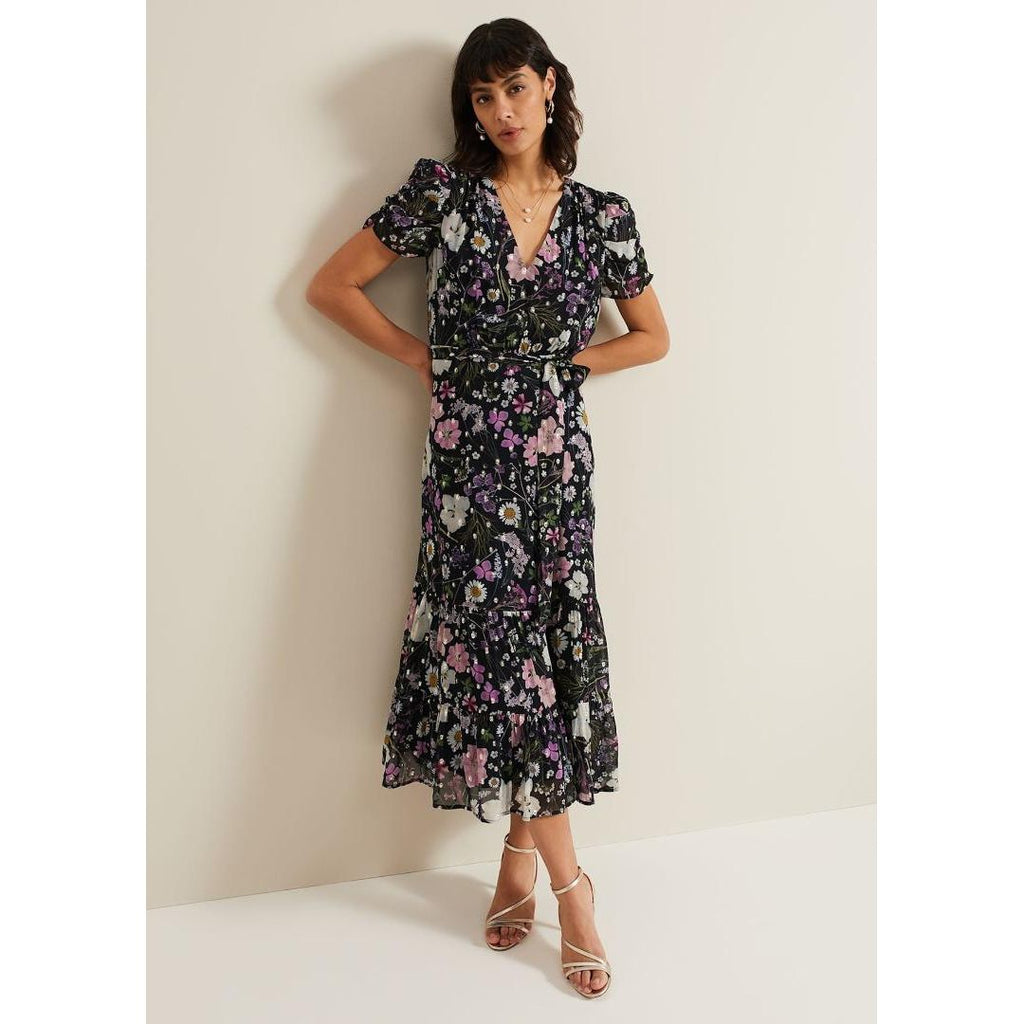 Phase Eight Azalea Print Fil Coupe Dress - Multi Coloured - Beales department store