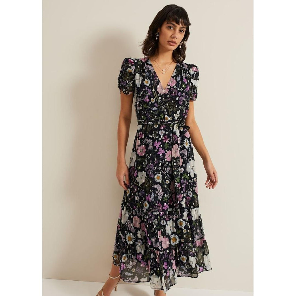 Phase Eight Azalea Print Fil Coupe Dress - Multi Coloured - Beales department store