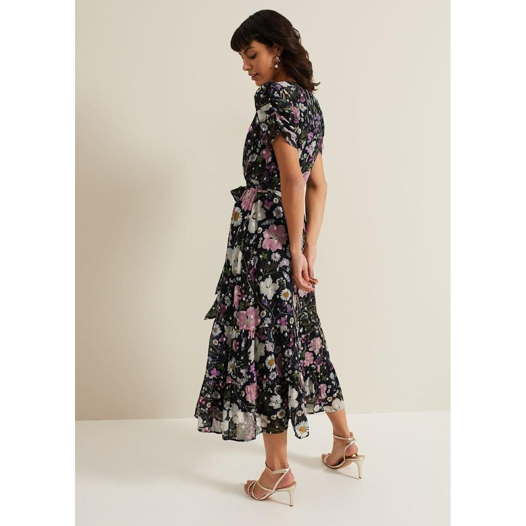 Phase Eight Azalea Print Fil Coupe Dress - Multi Coloured - Beales department store