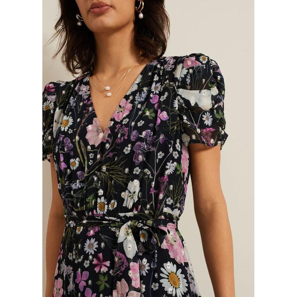 Phase Eight Azalea Print Fil Coupe Dress - Multi Coloured - Beales department store