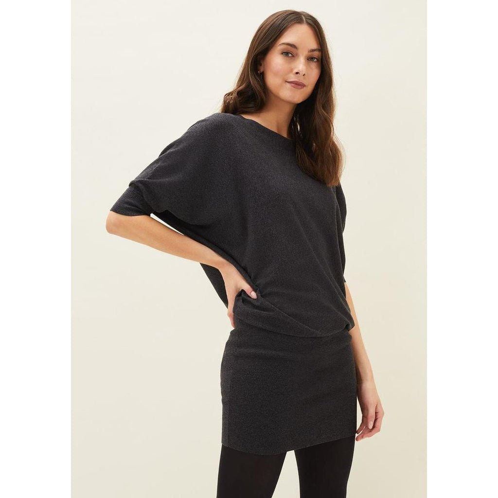 Phase Eight Becca Batwing Dress - Charcoal - Beales department store