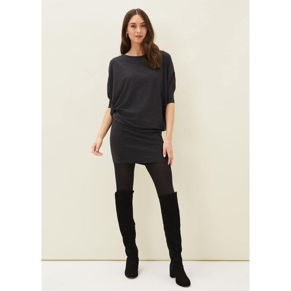 Phase Eight Becca Batwing Dress - Charcoal - Beales department store