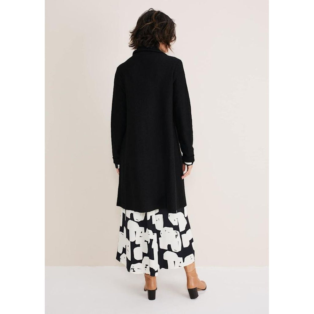 Phase Eight Bellona Knit Coat - Black - Beales department store