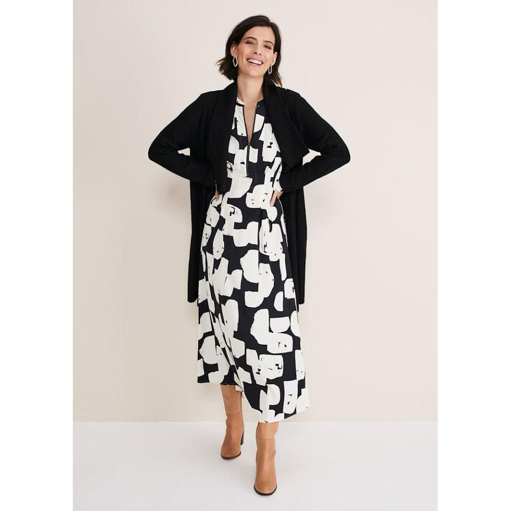 Phase Eight Bellona Knit Coat - Black - Beales department store