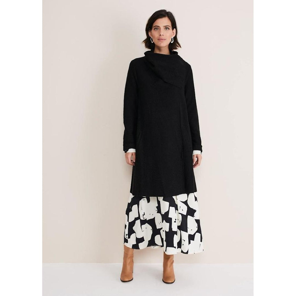 Phase Eight Bellona Knit Coat - Black - Beales department store