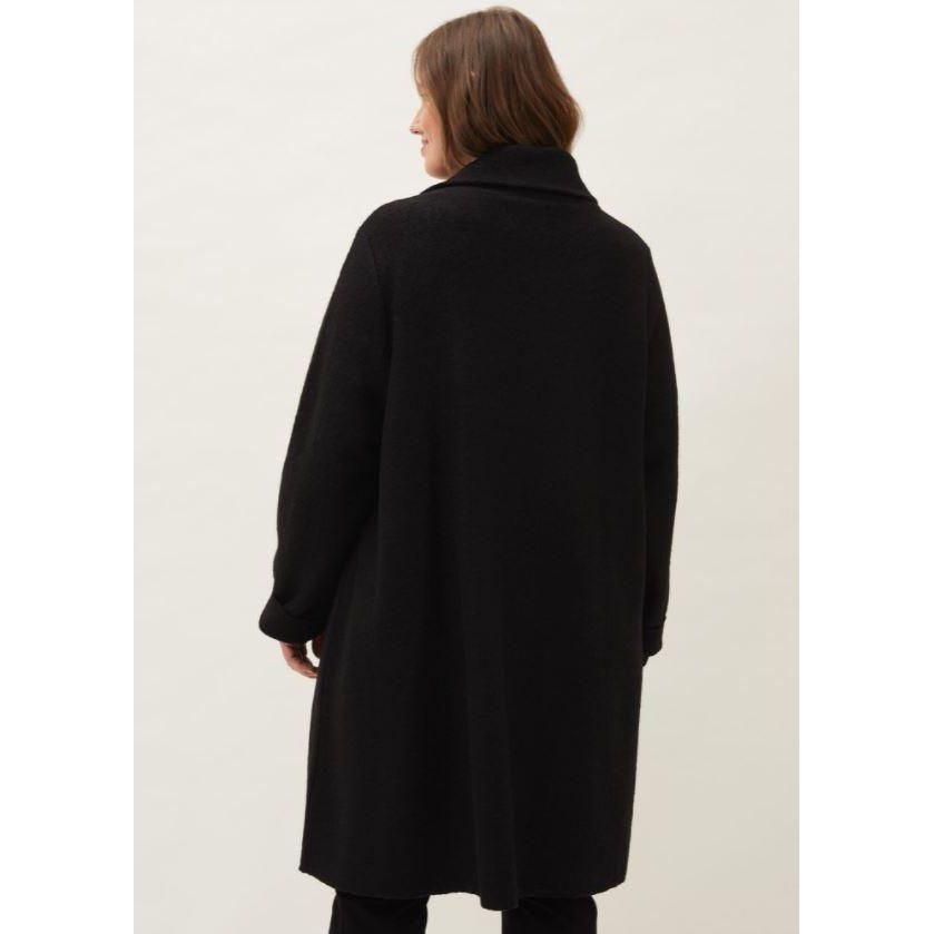 Phase Eight Bellona Knit Coat - Black - Beales department store