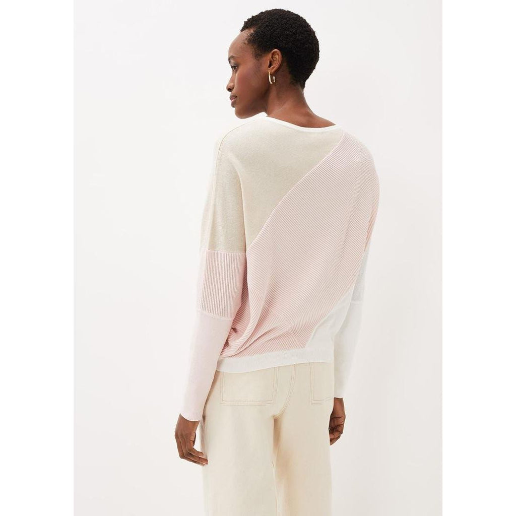 Phase Eight Bex Textured Colourblock Knit Jumper - Pinks - Beales department store