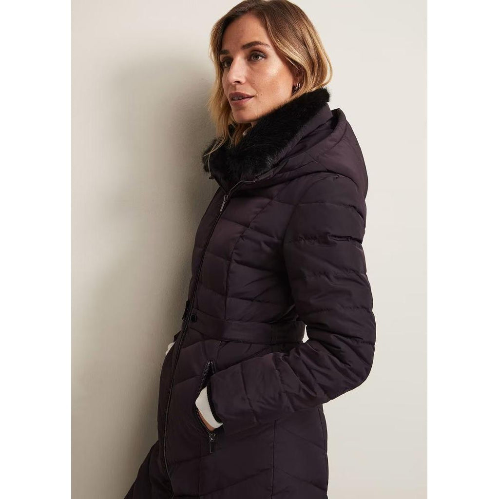 Phase Eight Bobbie Burgundy Puffer Coat - Burgundy - Beales department store