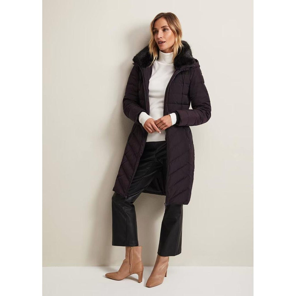 Phase Eight Bobbie Burgundy Puffer Coat - Burgundy - Beales department store