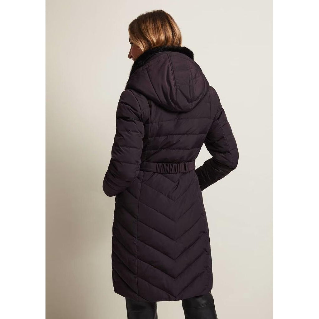 Phase Eight Bobbie Burgundy Puffer Coat - Burgundy - Beales department store