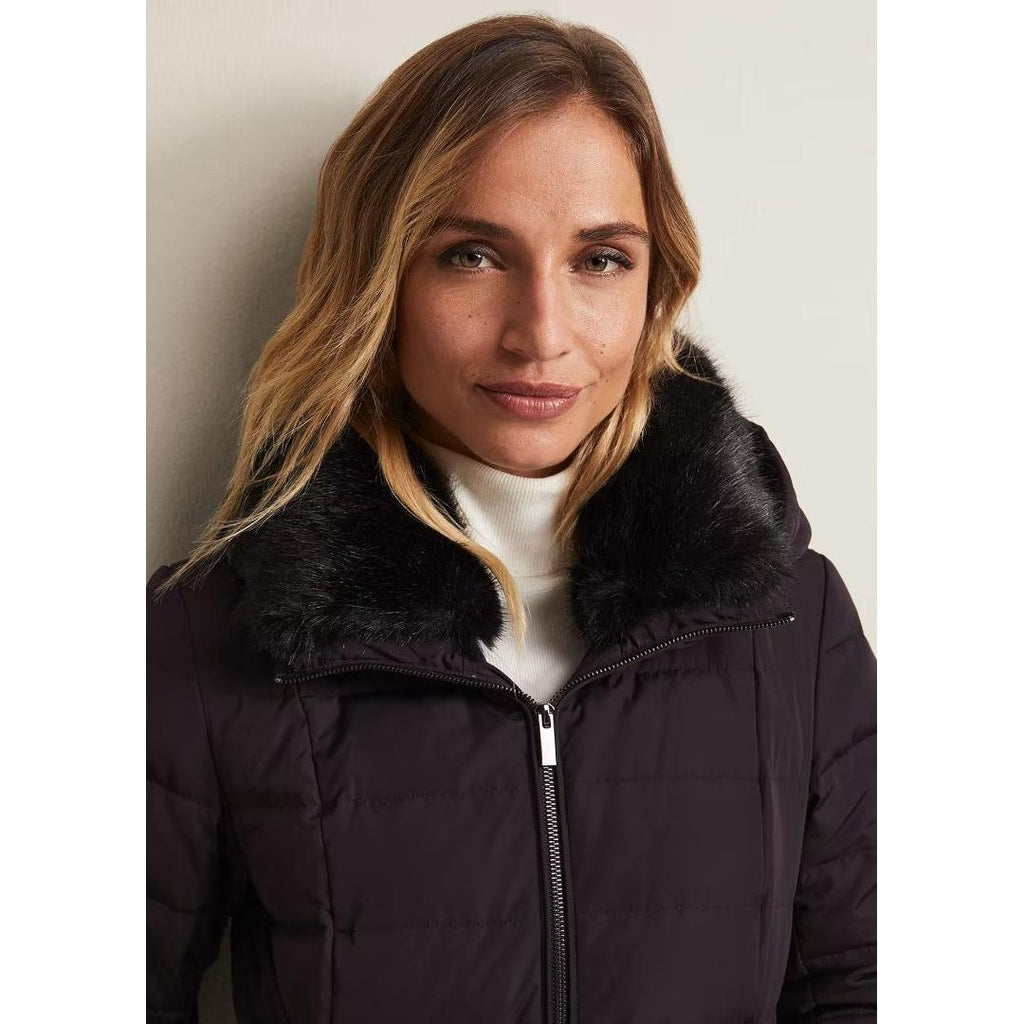 Phase Eight Bobbie Burgundy Puffer Coat - Burgundy - Beales department store