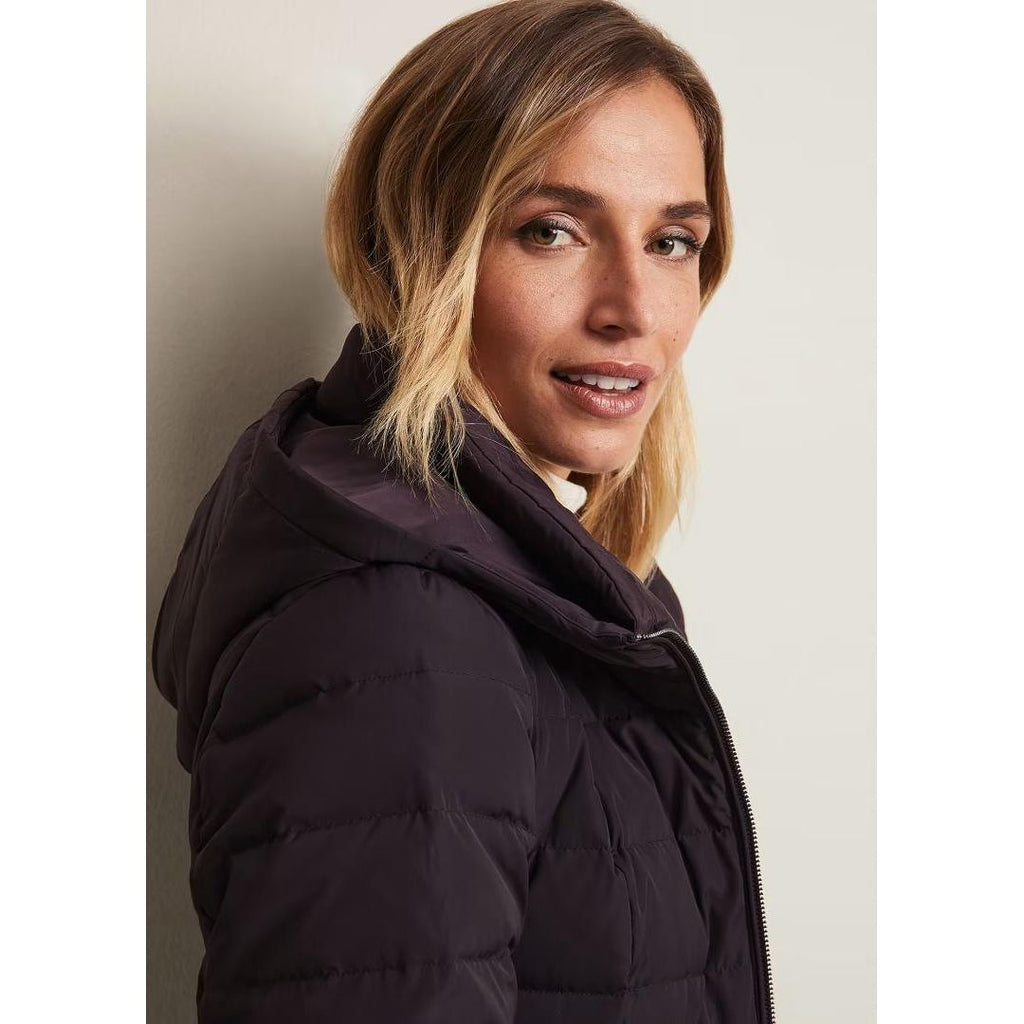 Phase Eight Bobbie Burgundy Puffer Coat - Burgundy - Beales department store