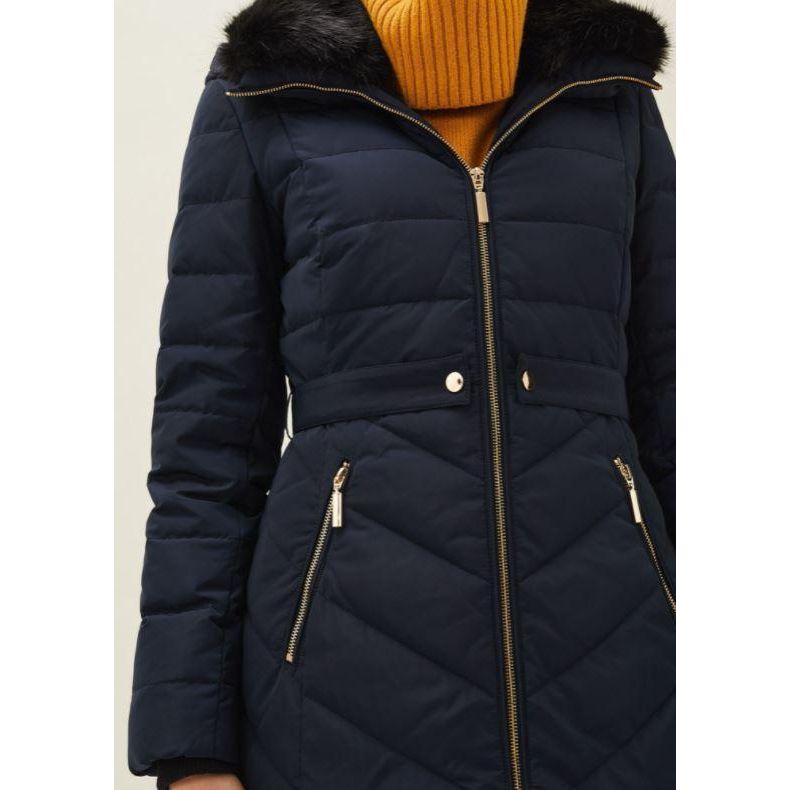 Phase Eight Bobbie Snap Puffer - Navy - Beales department store