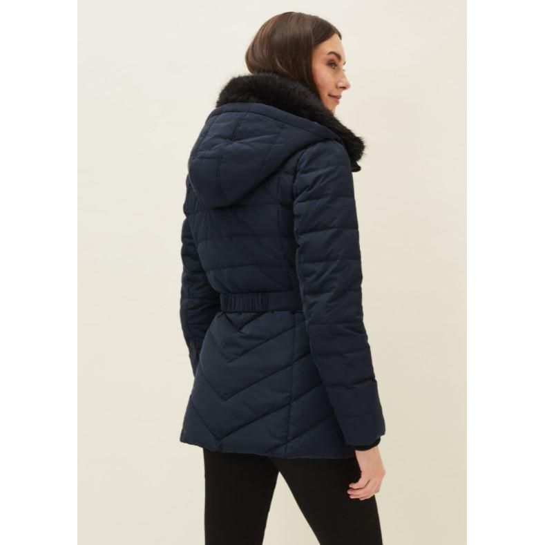 Phase Eight Bobbie Snap Puffer - Navy - Beales department store