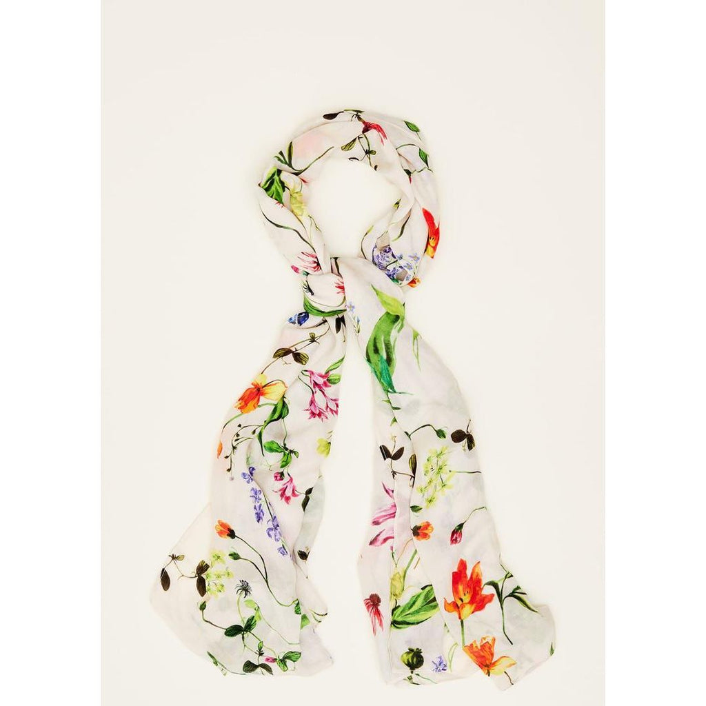 Phase Eight Bouquet Floral Lightweight Scarf - Ivory/Multi - Beales department store