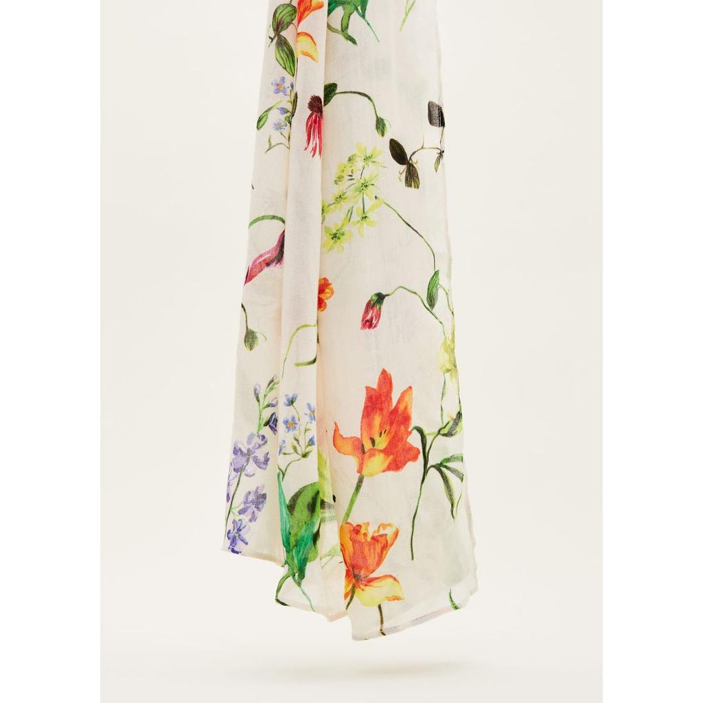 Phase Eight Bouquet Floral Lightweight Scarf - Ivory/Multi - Beales department store