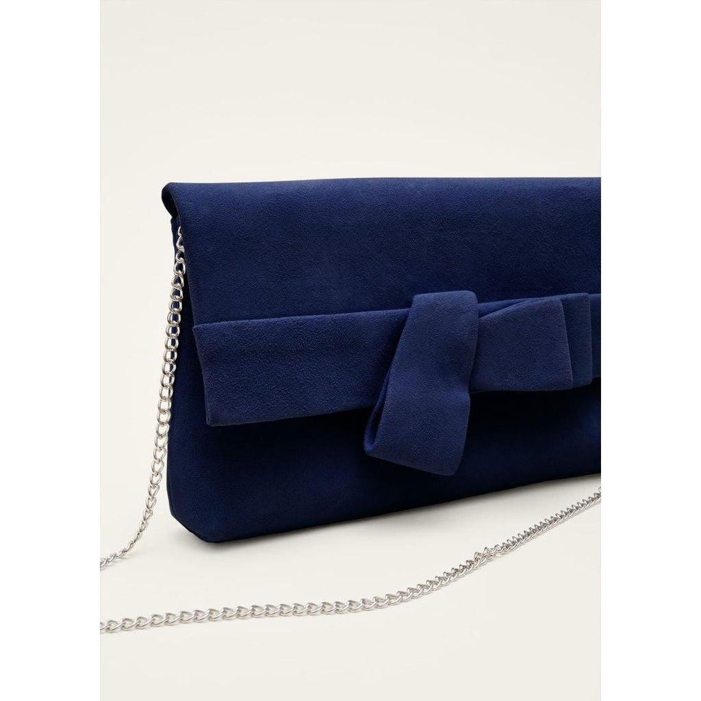 Phase Eight Bow Front Clutch Bag - Deep Ocean - Beales department store