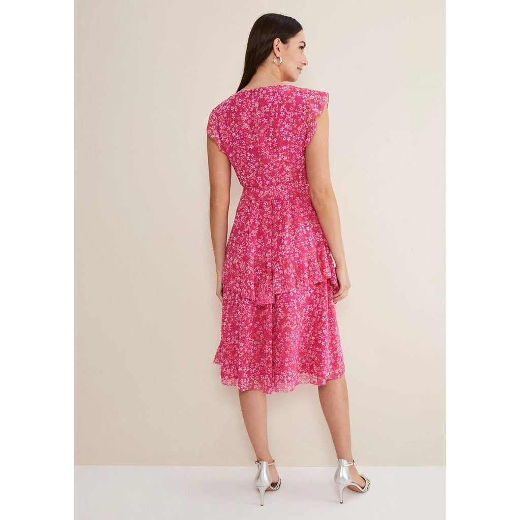 Phase Eight Breesha Printed Dress - Pink/Multi - Beales department store