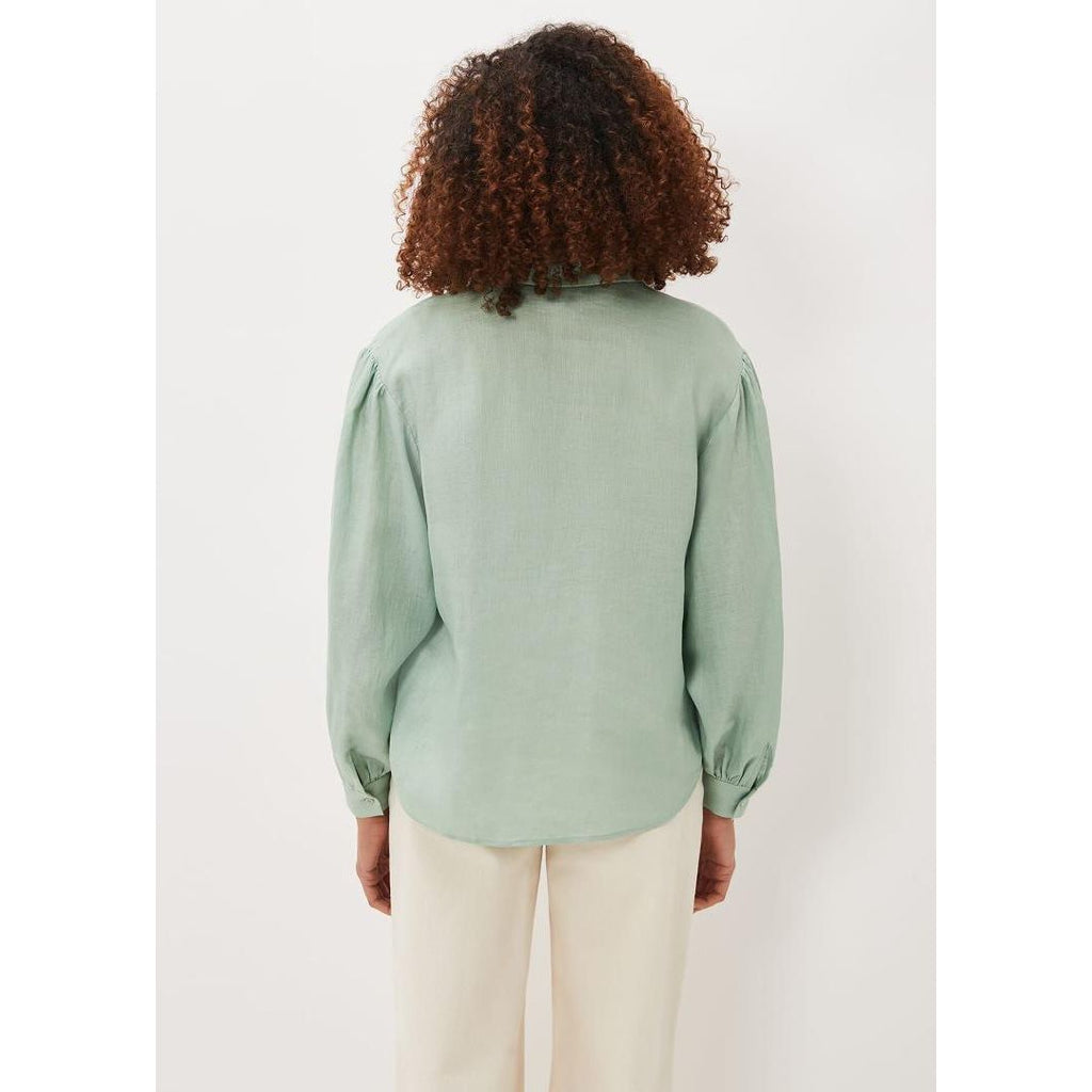 Phase Eight Brigita Linen Shirt - Sage Green - Beales department store