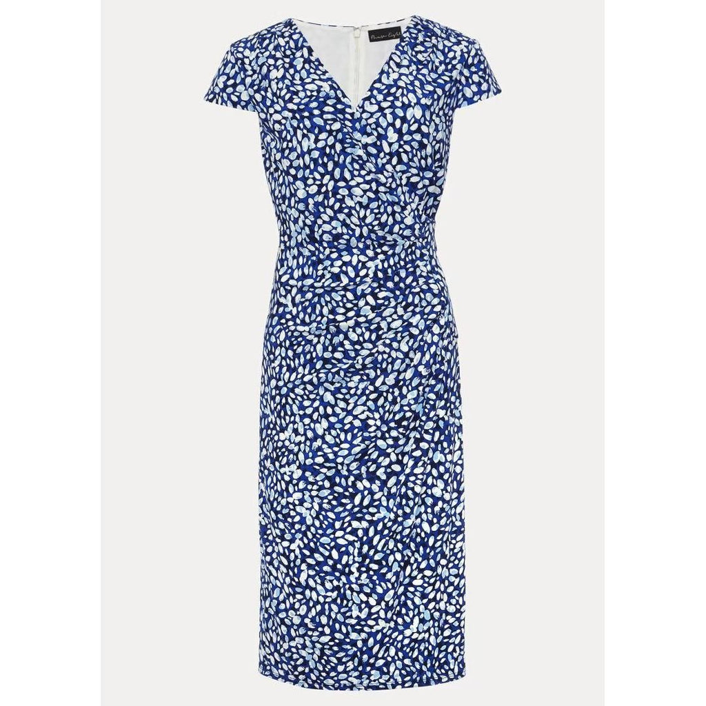 Phase Eight Brooke Printed Wrap Dress - Blue/Multi - Beales department store