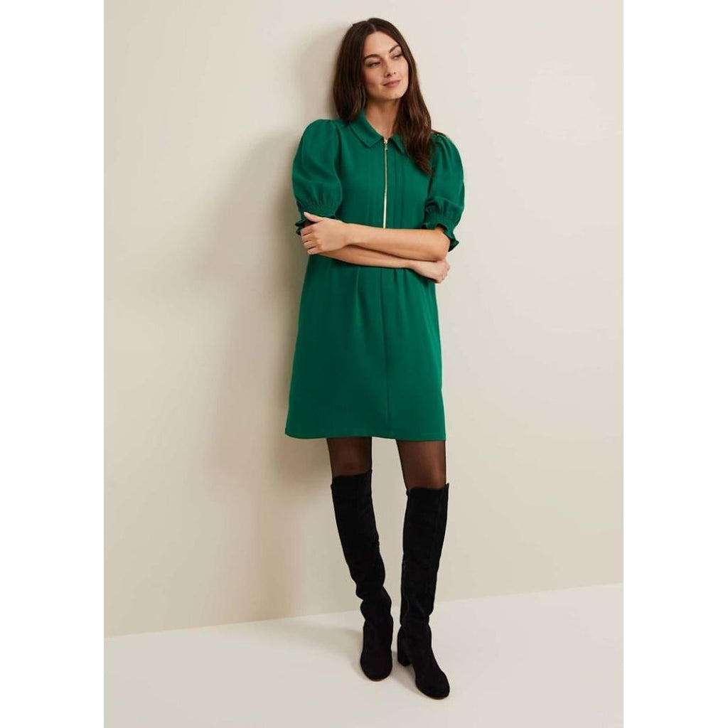 Phase Eight Candice Zip Swing Dress - Green - Beales department store