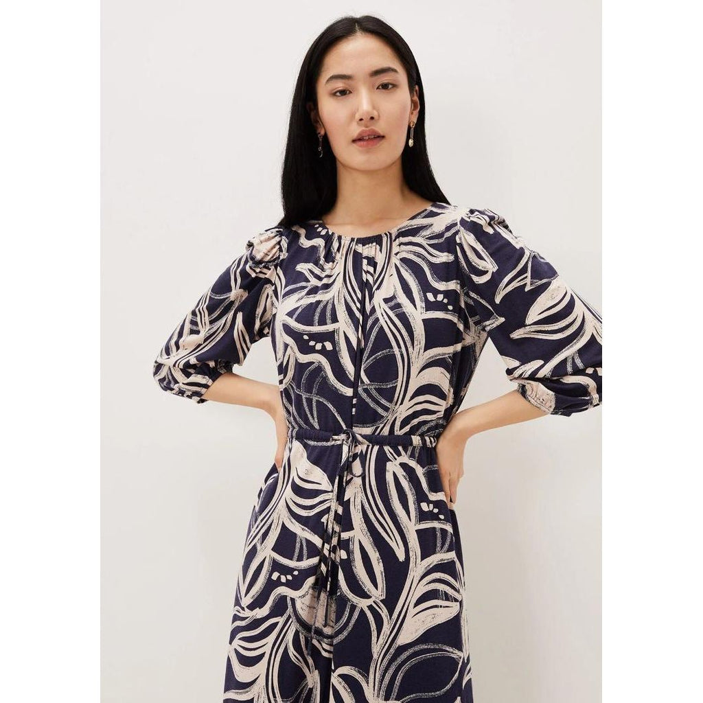 Phase Eight Carley Print Jersey Midi Dress - Multi Coloured - Beales department store