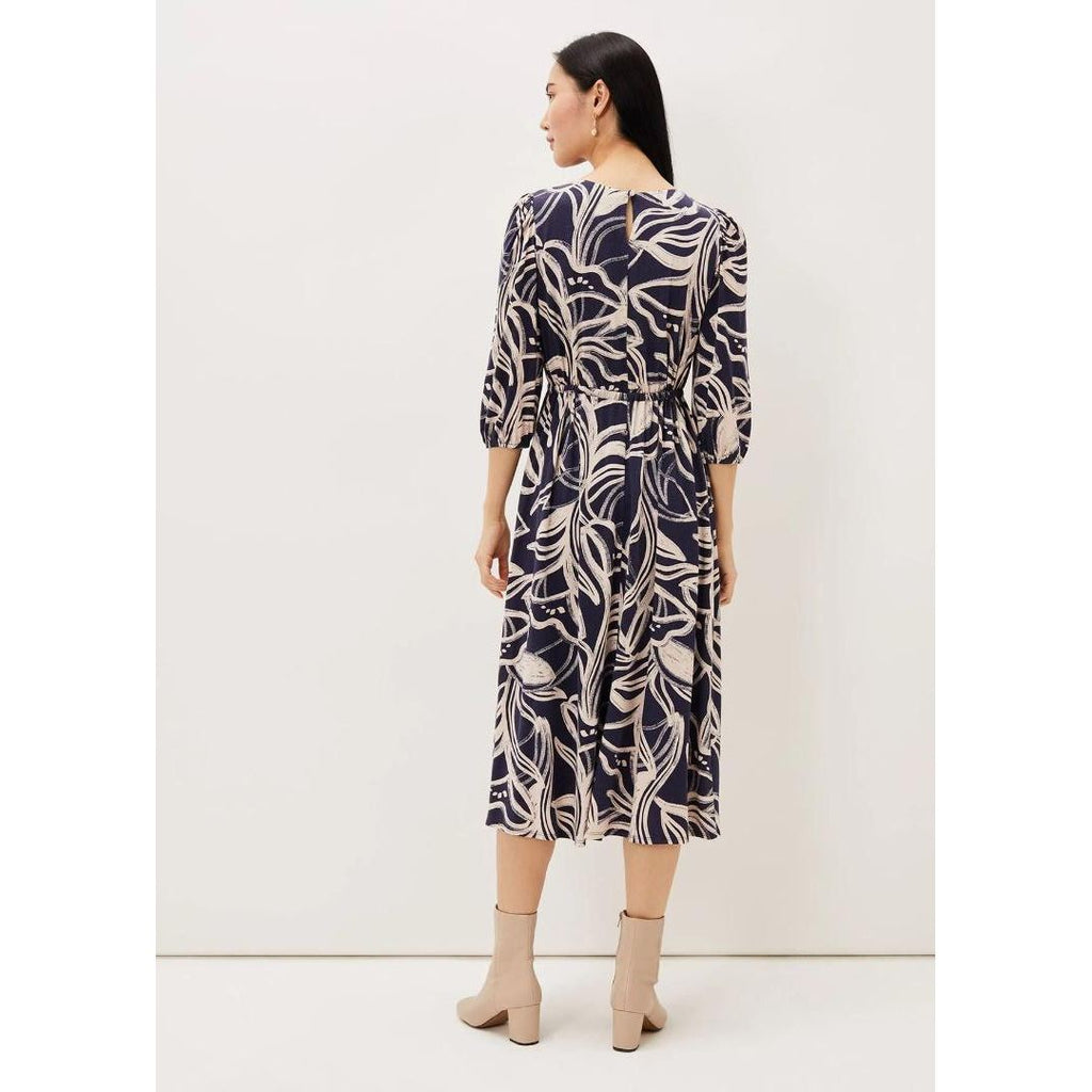 Phase Eight Carley Print Jersey Midi Dress - Multi Coloured - Beales department store