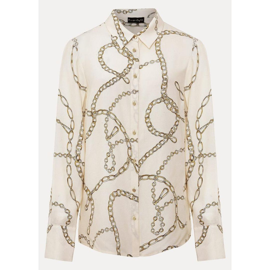 Phase Eight Cheska Chain Print Top - Ivory - Beales department store