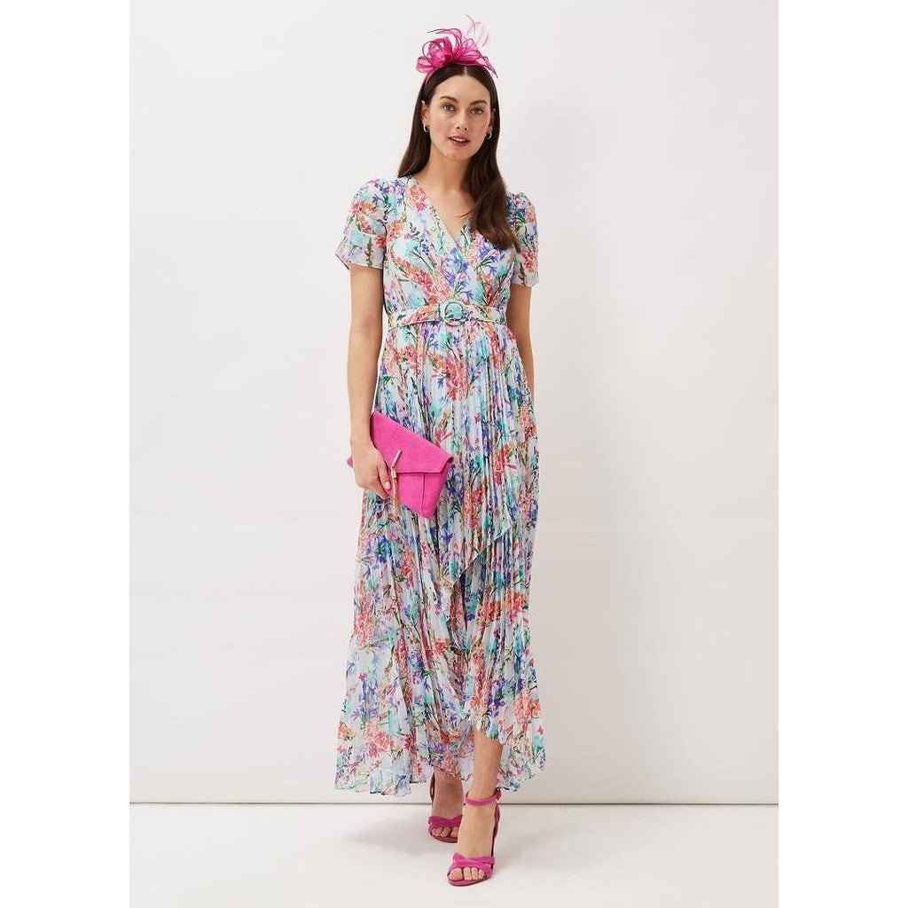 Phase Eight Cleo Floral Midaxi Dress - Cherry/Multi - Beales department store